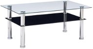 Konferenční stolek černý 100 × 60 × 42 cm tvrzené sklo - Konferenční stolek
