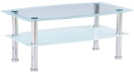 Konferenční stolek bílý 100 × 60 × 42 cm tvrzené sklo - Konferenční stolek