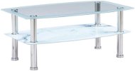 Konferenční stolek vzhled mramor bílý 100x60x42 cm tvrzené sklo - Konferenční stolek
