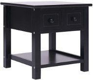 Odkládací stolek černý 40 × 40 × 40 cm dřevo pavlovnie - Odkládací stolek