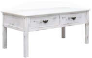 Konferenční stolek bílý s patinou 100 × 50 × 45 cm dřevo - Konferenční stolek
