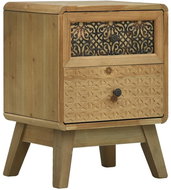 Noční stolek hnědý 37 × 30 × 51 cm dřevo - Noční stolek