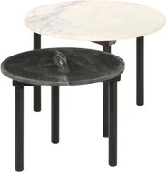 Konferenční stolky 2 ks černé a bílé - Konferenční stolek