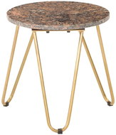 Konferenční stolek červený 40x40x40 cm pravý kámen mramorovaný - Konferenční stolek