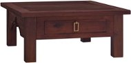 Konferenčný stolík klasicky hnedý 68 × 68 × 30 cm masívny mahagón - Konferenčný stolík