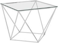 Konferenční stolek stříbrný 80 × 80 × 45 cm nerezová ocel - Konferenčný stolík