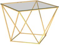 Konferenční stolek zlatý 80 × 80 × 45 cm nerezová ocel - Konferenčný stolík