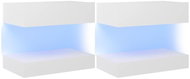 LED Noční stolky 2 ks bílé 60 × 35 cm dřevotříska - Noční stolek