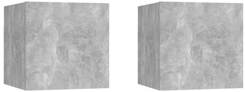 Noční stolky betonově šedé 30,5 × 30 × 30 cm dřevotříska - Noční stolek - Main image