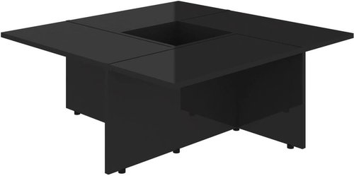 Konferenční stolek vysoký lesk černý 79,5x79,5x30cm dřevotříska - Konferenční stolek - Main image