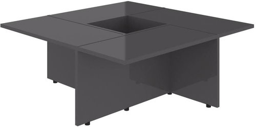 Konferenční stolek vysoký lesk šedý 79,5x79,5x30 cm dřevotříska - Konferenční stolek - Main image