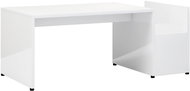 Konferenční stolek bílý s vysokým leskem 90x45x35cm dřevotříska - Konferenční stolek