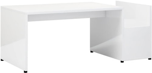 Konferenční stolek bílý s vysokým leskem 90x45x35cm dřevotříska - Konferenční stolek - Main image