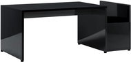 Konferenční stolek černý vysoký lesk 90x45x35 cm dřevotříska - Konferenční stolek