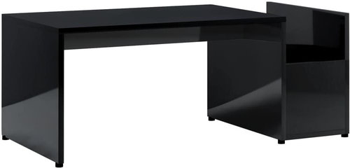 Konferenční stolek černý vysoký lesk 90x45x35 cm dřevotříska - Konferenční stolek - Main image