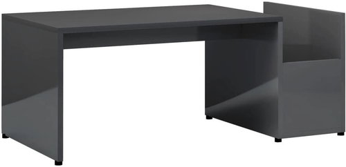 Konferenční stolek šedý s vysokým leskem 90x45x35cm dřevotříska - Konferenční stolek - Main image