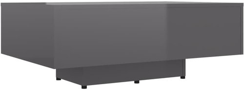 Konferenční stolek šedý vysoký lesk 85 × 55 × 31 cm dřevotříska - Konferenční stolek - Main image