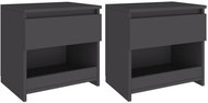 Noční stolky 2 ks šedé 40 × 30 × 39 cm dřevotříska - Noční stolek