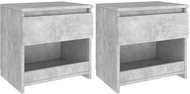 Noční stolky 2 ks betonově šedé 40 × 30 × 39 cm dřevotříska - Night Stand