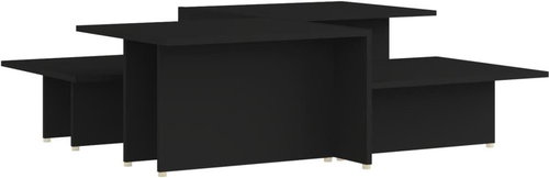Konferenční stolky 2 ks černé 111,5 × 50 × 33 cm dřevotříska - Konferenční stolek - Main image