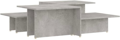 Konferenční stolky 2 ks betonově šedé 111,5x50x33cm dřevotříska - Konferenční stolek - Main image