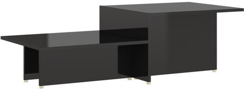 Konferenční stolek černý vysoký lesk 111,5x50x33 cm dřevotříska - Konferenční stolek - Main image