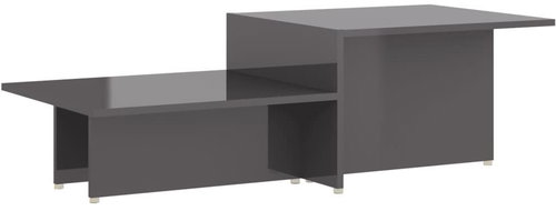 Konferenční stolek šedý vysoký lesk 111,5x50x33 cm dřevotříska - Konferenční stolek - Main image