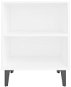 Noční stolek s kovovými nohami bílý 40 x 30 x 50 cm - Noční stolek