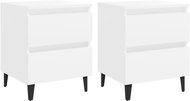 Noční stolky 2 ks bílé 40 × 35 × 50 cm dřevotříska - Noční stolek