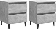 Noční stolky 2 ks betonově šedé 40 × 35 × 50 cm dřevotříska - Noční stolek