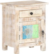 Noční stolek 40 × 30 × 50 cm hrubé akáciové dřevo - Noční stolek