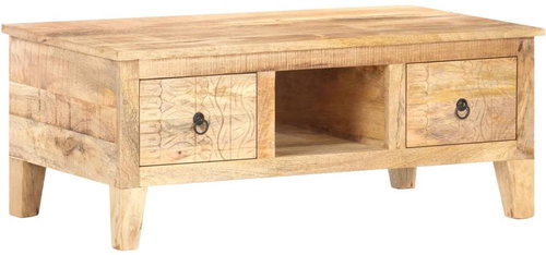 Konferenční stolek 100 × 55 × 40 cm hrubé mangovníkové dřevo - Konferenční stolek - Main image