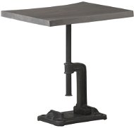Odkládací stolek šedý 45 × 35 × 48 cm masivní akácie a litina - Odkládací stolek
