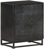 Noční stolek černý 40 × 30 × 50 cm masivní akácie a mangovník - Night Stand