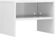 Noční stolek bílý s vysokým leskem 40 × 30 × 30 cm dřevotříska - Noční stolek