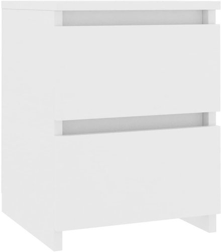 Bedside table white 30 × 30 × 40 cm chipboard - Night Stand - Main image