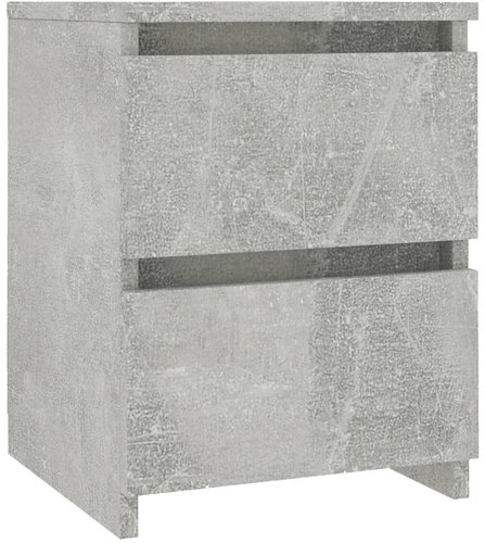 Noční stolek betonově šedý 30 × 30 × 40 cm dřevotříska - Noční stolek - Main image
