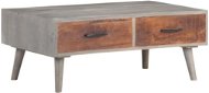 Konferenčný stolík sivý 100 × 60 × 40 cm masívny hrubý mangovník - Konferenčný stolík