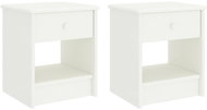 Noční stolky 2 ks bílé 35 × 30 × 40 cm masivní borové dřevo - Noční stolek