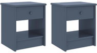Noční stolky 2 ks světle šedé 35x30x40 cm masivní borové dřevo - Noční stolek