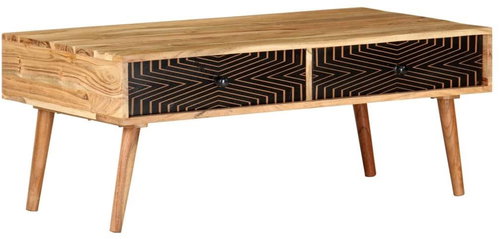 Konferenční stolek 100 × 50 × 39 cm masivní akáciové dřevo - Konferenční stolek - Main image