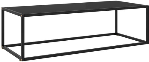 Čajový stolek černý s černým sklem 120 × 50 × 35 cm - Side Table - Main image