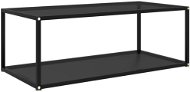 Čajový stolek černý 100 × 50 × 35 cm tvrzené sklo - Odkládací stolek