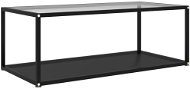 Čajový stolek průhledný a černý 100 × 50 × 35 cm tvrzené sklo - Odkládací stolek