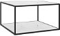 Čajový stolek černý s bílým mramorovým sklem 90 × 90 × 50 cm - Odkládací stolek