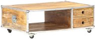 Konferenčný stolík 89 × 59 × 33 cm masívny hrubý mangovník - Konferenčný stolík