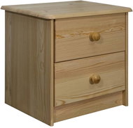 Noční stolek 43 × 34 × 40 cm masivní borové dřevo - Noční stolek