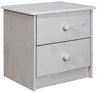 Noční stolek 43 × 34 × 40 cm masivní borové dřevo - Noční stolek