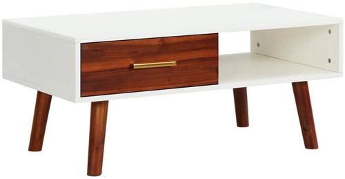 Konferenční stolek 90 × 50 × 40 cm masivní akáciové dřevo a MDF - Konferenční stolek - Main image