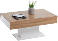 FMD Konferenční stolek dub s patinou a bílý - Konferenční stolek
